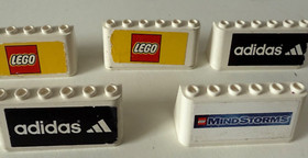 Vintage Lego Soccer Billboards Lot Of 7 ADIDAS~4176 Windscreen 2x6x2~Set 3409
