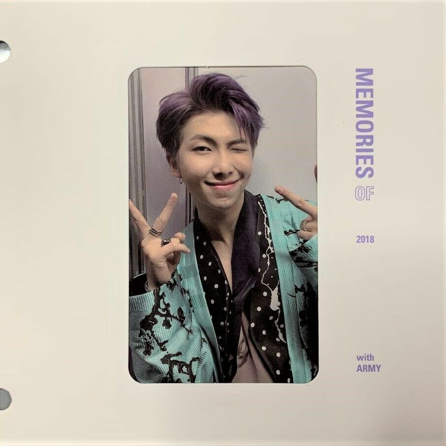 BTS Bangtan Memories of 2018 Blu-ray Limited Official Photocard Photo Card  PC