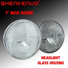 For 1976-2017 Jeep Wrangler 7 inch Round Headlight Sealed Beam Glass Housing
