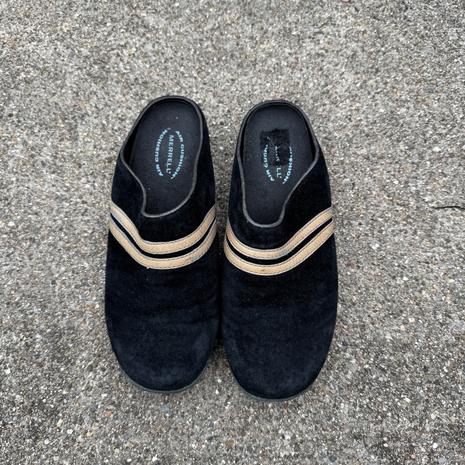 Merrell Duet Sport Zoccoli Slide Donna 6 Nero Pelle Scamosciata Cuscino Aria Mules