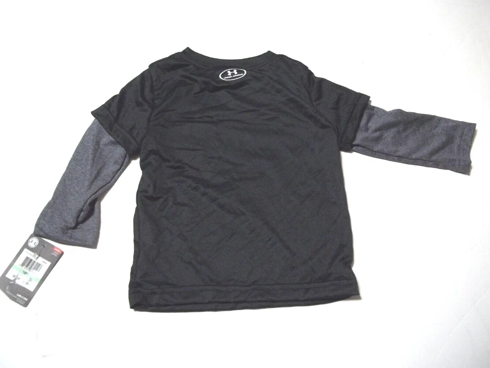 NEW Under Armour 18m 18 mo long sleeve t shirt boys performance basketball black - Image 2 of 2