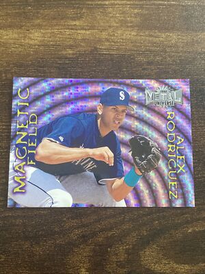 1997 Metal Universe Magnetic Field Alex Rodriguez #9 Mariners Yankees L2479*