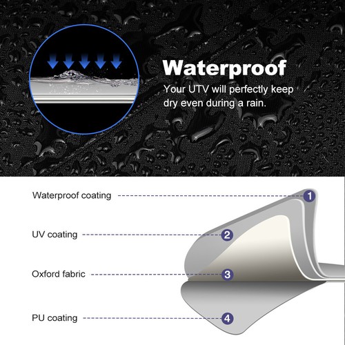 300D Utility Vehicle Cover Waterproof For Kawasaki Mule PRO MX LE 2019-2024 - Picture 11 of 18