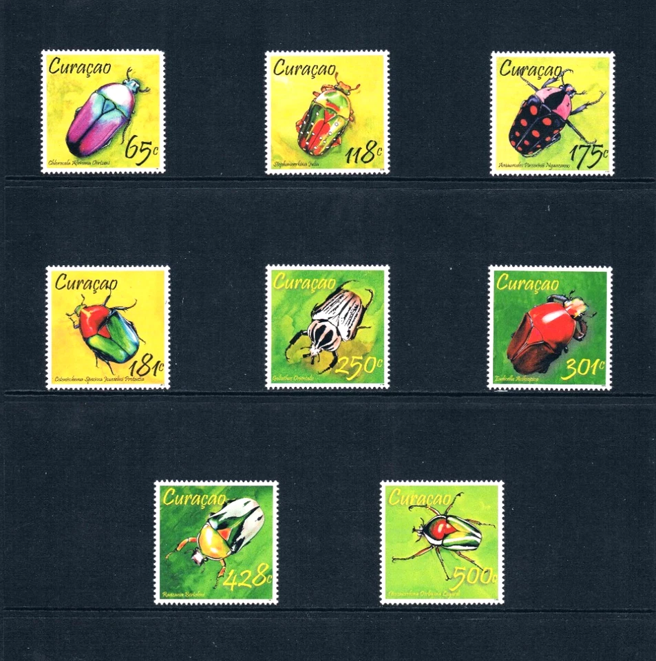 Valor Scott de $22,50 - 2013 CURACAO escarabajos insectos mar Caribe CV MNH NH UMM Foto 3 de 4