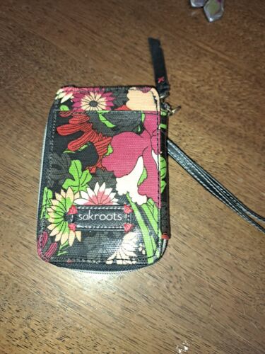 Sac à main portefeuille pour smartphone Sakroots design floral abstrait - Photo 1/4