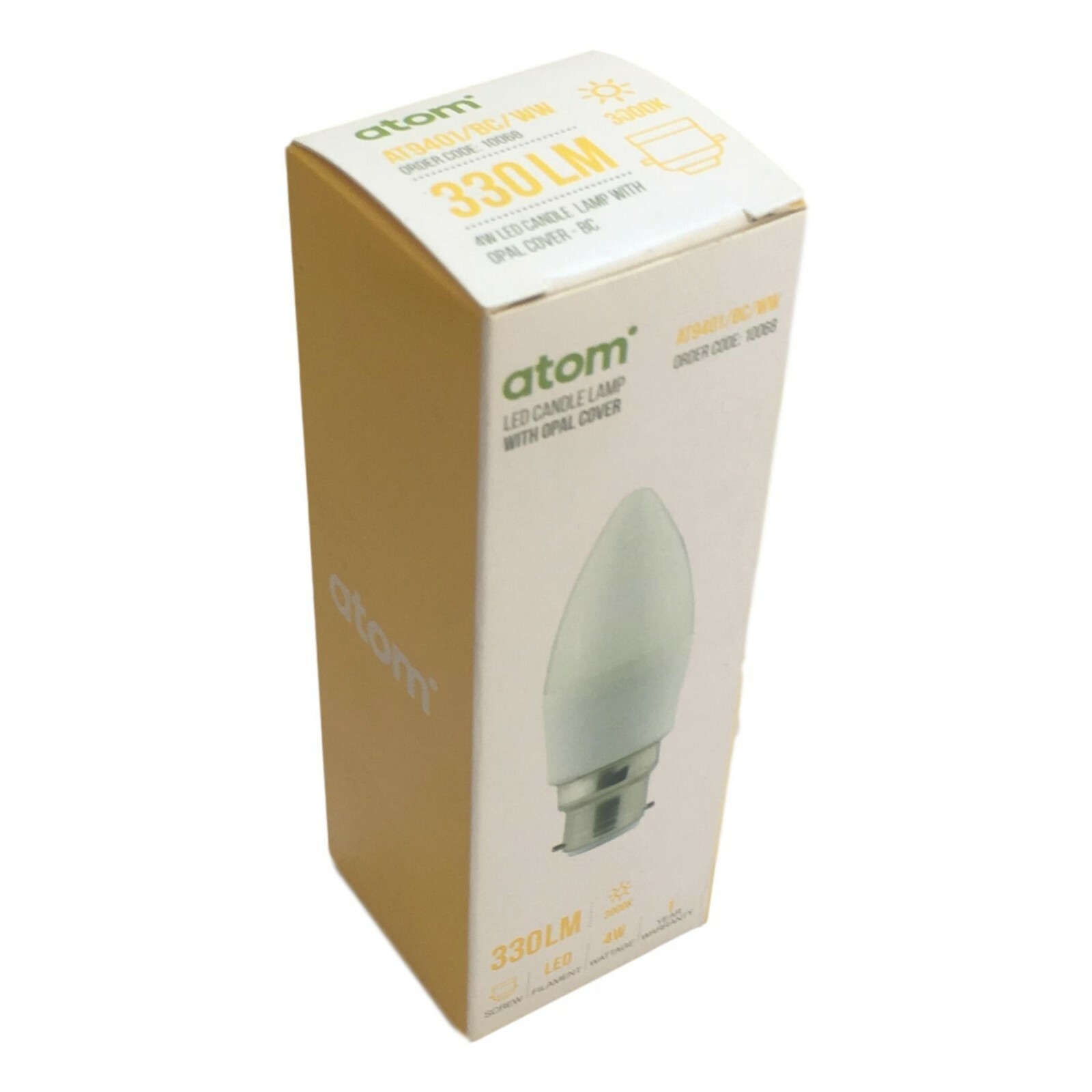 Candle Bulbs LED Chandelier Globes E14, B22, B15 Atom long life energy