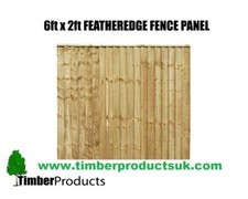 6 x 2 FeatherEdge Panels Garden Fence Panel 6x2 Pressure Treated Close Board