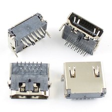 2Pcs New HDMI 19 Pin Female Right DIP PCB Socket Connector 3 Rows