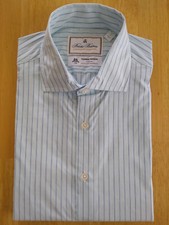 NWOT Brooks Brothers Luxury Collection Blue / Green M 16-33.5 Milano MSRP 168