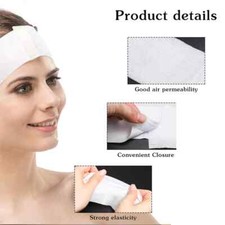 100pc Disposable Spa Facial Headbands Stretch Non-Woven Soft Skin Care Hair Band