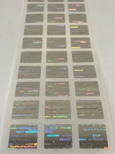 100 BRIGHT SILVER TAMPER EVIDENT VOID HOLOGRAM SECURITY LABELS - .50 INCH SQUARE