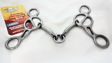 Gag Curb Bit Short Shank Lifesaver Snaffle Mouth 5" Horse Tack Kelly Stainless