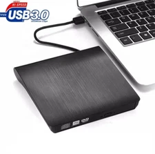 External CD DVD-RW Optical Drive Writer Burner USB 3.0 PC Laptop Windows Mac