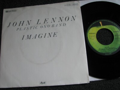 Plastic Ono Band-John Lennon-Imagine 7'' Vinyl-1971 Germany-Apple-MINT