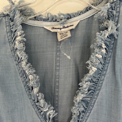 mare mare denim shirt dress Miranda Shirtdress Size:US22-UK24-EUR52 size down SUMMER 2 Stacees Sky Blue Sequins