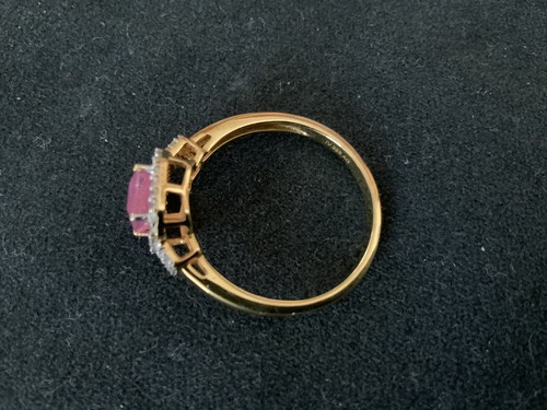 Ring Silber 925 vergoldet Harry Ivens mit Pink Saphir & Zirkone Gr. 19 Neu - Bild 6 von 8