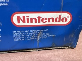 Empty Console Box Nintendo Entertainment System NES 1990 Action Set Authentic