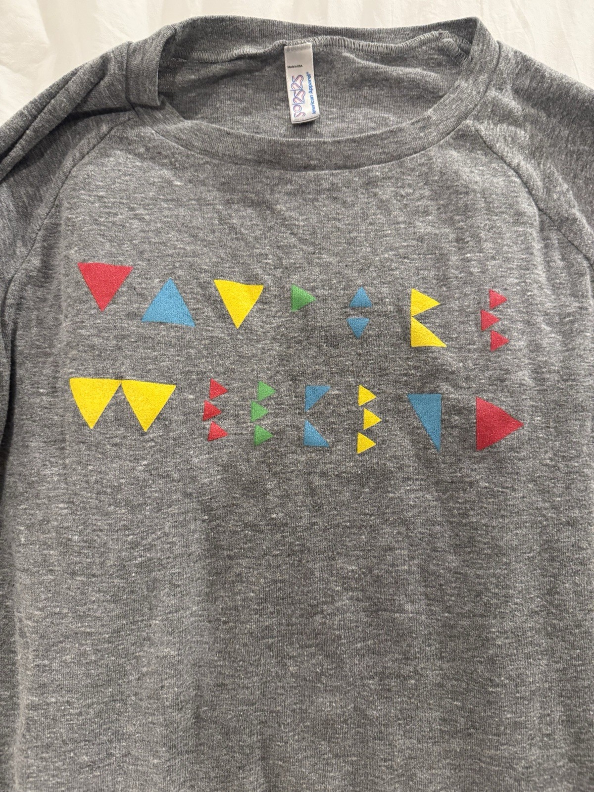 Rare Vampire Weekend Gray Pullover Size Small - image 2