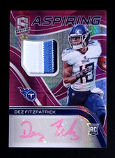 2021 Panini Spectra Neon Pink Prizm /25 Dez Fitzpatrick RPA Rookie Patch Auto RC