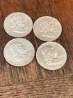 1961-1963 (4) FRANKLIN HALF DOLLAR  .90 SILVER 50c US COINS MONEY ~NO R. & .99c!