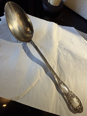 SILBERBESTECK SERVIERLÖFFEL EINTOPF MONOGRAMM GOLDSCHMIED M&C