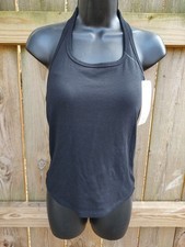 Uniqlo Airism Ribbed Open Back Halter Bra Top NWT Sz L