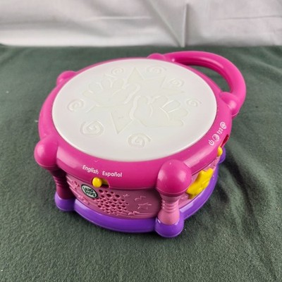 Leap Frog Learn & Groove Color Play Drum Pink Musical Instrument English Spanish