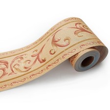 804 Wallpaper Border Peel and Stick 4.2" x16.4ft 3D Embossed Floral Self Adhe...