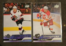 2023-24 Young Guns Ridly Greig and Ilya Solovyov