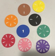 Foam Fraction Manipulatives Math - Set of 9 Manipulatives