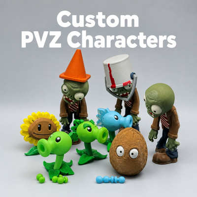 PVZ Characters Figurines, Plant vs Zombie Figures, Collectible, Gift for Gamers