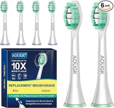 Replacement Brush Heads Compatible with Philips Sonicare Toothbrush Heads wit