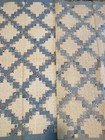 Pair of antique hand sewn Irish chain 55x66" throws — photo 1