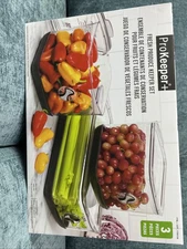 ProKeeper+ 1796138 Fresh Produce Keeper Set, 3-Piece (2) 3.5qt & (1) 5.3qt