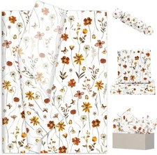 JarThenaAMCS 100 Sheets Fall Floral colors (orange, red, yellow, brown) 