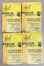 4x Bach RESCUE REMEDY Pet Stress 10ml Droppers 4 EXP Date June 2027
