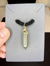 Handmade Pyrite Bar Crystal Pendant
