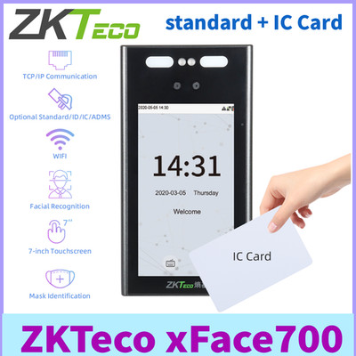 ZKTeco xFace700 TCP/IP IC Card Mask Multi-face Recognition Access Control System