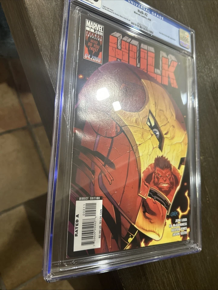 ✅Hulk #2 (2008) CGC 9.6 Second Red Hulk Appearance 2008 MARVEL 🔥 - Image 3 of 3