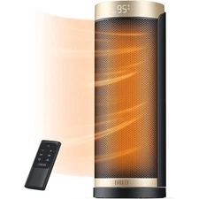 Space Heater 1500W PTC Ceramic Heaters for Indoor Use with Remote 1-12H Timer