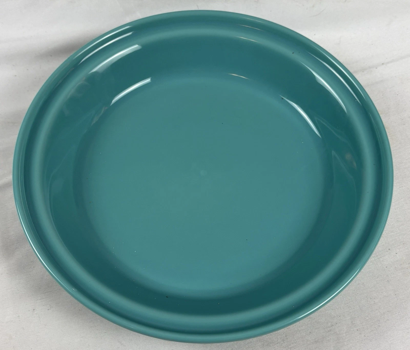 10 1/4" large Deep Dish Pie Baker Plate Turquoise Blue Fiesta
