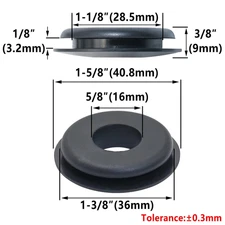 100pcs Glad Hand Seals Rubber Truck Gladhand Seals Black Polyurethane Seal Wa...