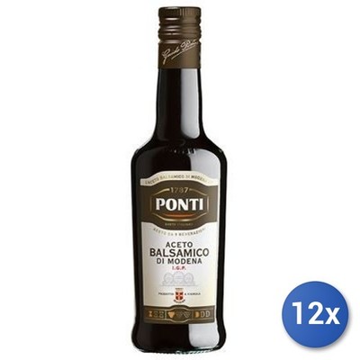 12X Multipack Ponti Balsamic Vinegar 500Ml Glass