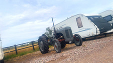 Vintage Blue/Grey Tractor Model with Rear Tyres - Grey Vintage Tractor