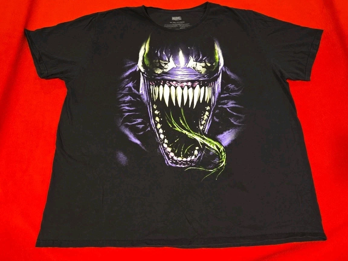 Marvel Venom Graphic T Shirt Mens 3xl Black Short Sleeve Tee