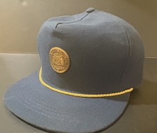 Korbel California Champagne Hat Mens Blue Metal emblem made in USA