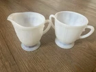 MacBeth Evans Monax White Depression Glass American Sweetheart Sugar & Creamer