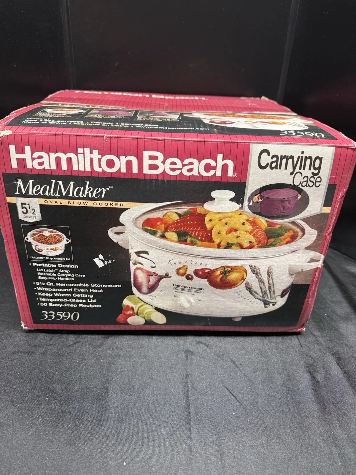 NEW Vintage Hamilton Beach Meal Maker Slow Cooker 33590 Vegetable Print 5.5 qt
Opens in a new window