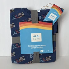 Aldi Gear Children’s Pullover - Blue With Logo - New With Tags - Size 3T