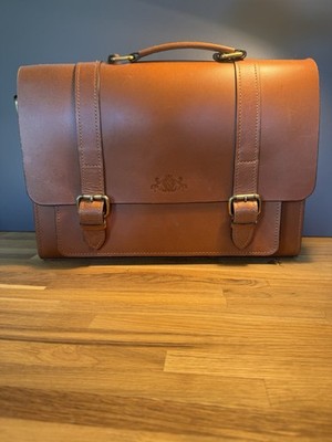 Sid & Vain Aktentasche   Vintage   Massives Echtleder   Laptop   Office   MEN